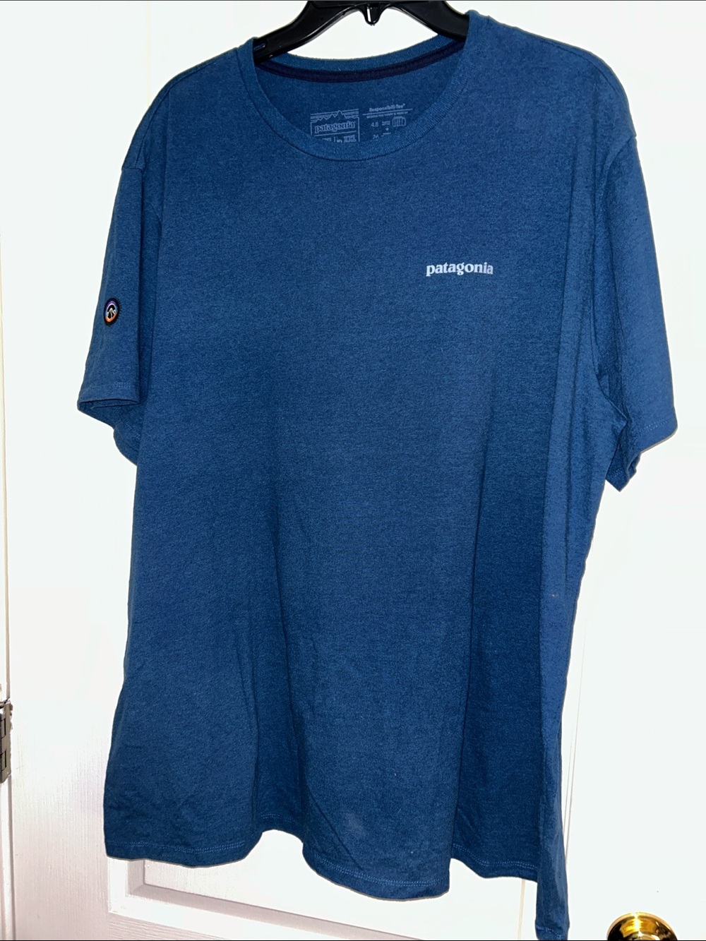 Patagonia Short Sleeve Crew Tee in Navy Blue